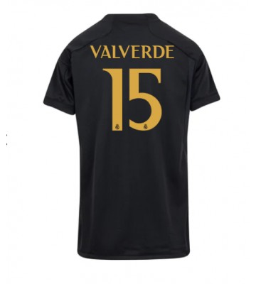 Maillot de foot Real Madrid Federico Valverde #15 Troisième Femmes 2023-24 Manches Courte